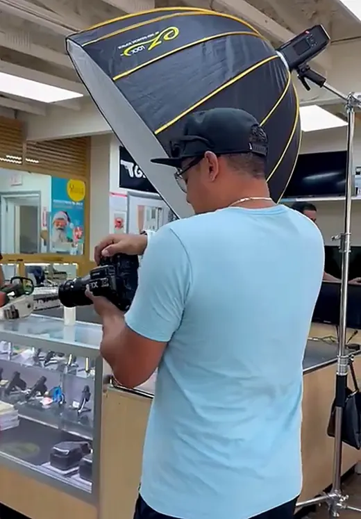 Allen Velasquez on set