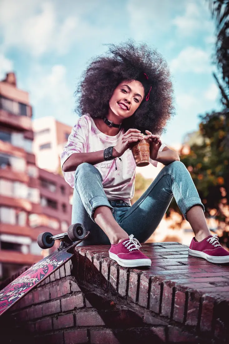 Street coffee, commercial photography by Allen Velasquez